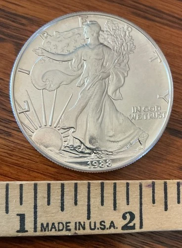 1988 American Eagle Walking Liberty $1 Coin 1 oz .999 Fine Silver