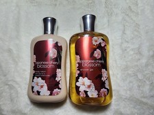 Bath Body Works Japanese Cherry Blossom Body Lotion 8 OZ. and Body Wash 10OZ.
