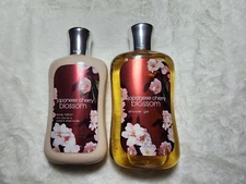 Bath & Body Works Japanese Cherry Blossom Body Lotion 8 OZ. and Body Wash 10OZ.