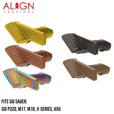 Align Tactical Sig P320 M17 M18 X-Series AXG Steel Takedown Lever Thumb Rest PVD