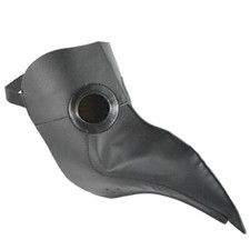 Black Victorian Plague Doctor Mask Bird Beak Nose Halloween Steampunk Costume