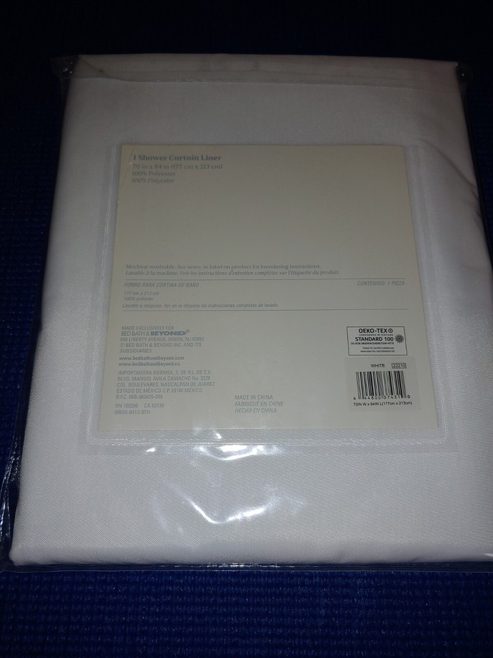 NESTWELL Fabric Shower Curtain Liner LONG 70"x84" WHITE Weighted Hem NEW eBay