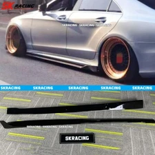 Gloss Black Side Skirt Extension Lip Fits 2011-2014 Benz CLS Class W218 CLS63