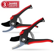 Walter Gartenscheren 2er Set Bypassschere Ambosschere, Blumenschere Rosenschere
