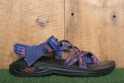 CHACO 'Z/Volv X2' Purple & Orange Toe Loop Sport Sandals Sz. 7