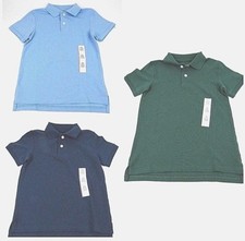 Boys Blue Polo Shirts School Uniforms Navy Green Size XS S M L XL XXL Cotton