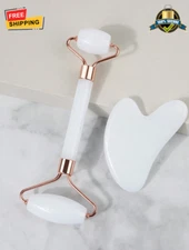 2pcs Resin Double Headed Massage Roller Kit Face & Eye Massager Beauty Tool