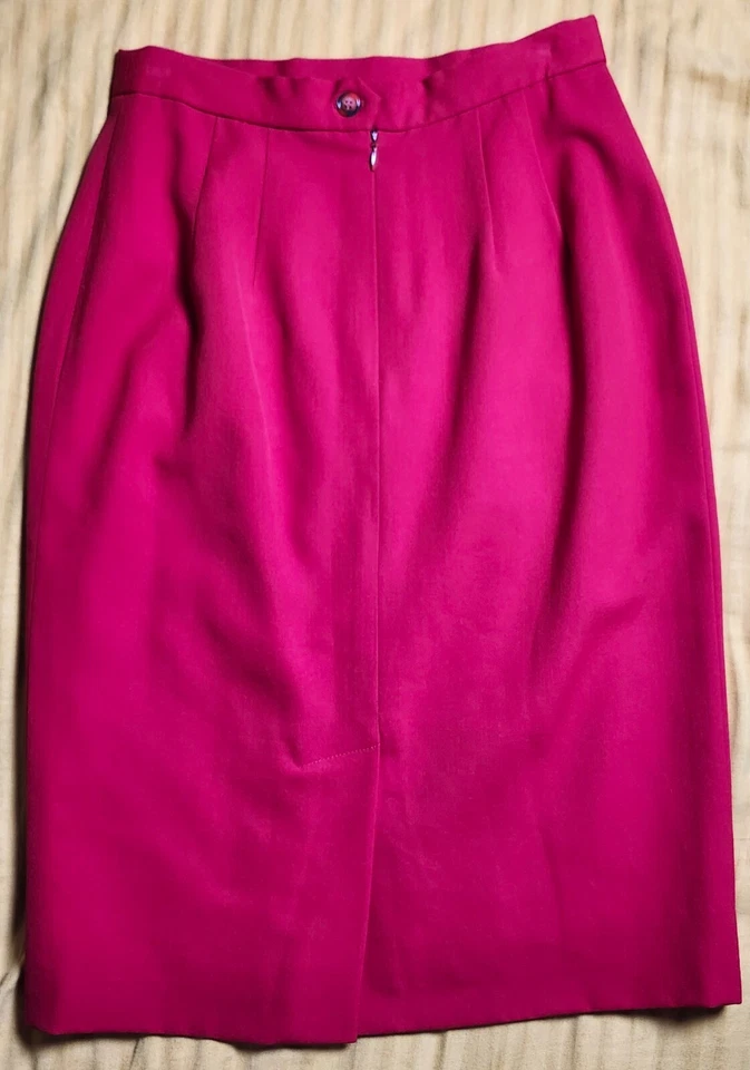 Юбка-карандаш AUSTIN REED красного цвета 100% камвольная шерсть размер 4 - Изображение 4 из 4