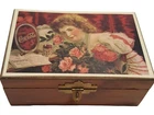 Vintage Coca Cola Cedar Trinket Box 1975 Hilda Clark Commemorative 75th Ann