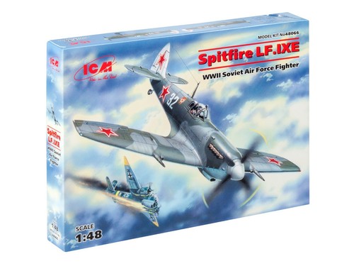 Spitfire LF.IXE WWII Soviet Air Fighter 1/48 Scale Plastic Model Kit ICM 48066 - Picture 10 of 11