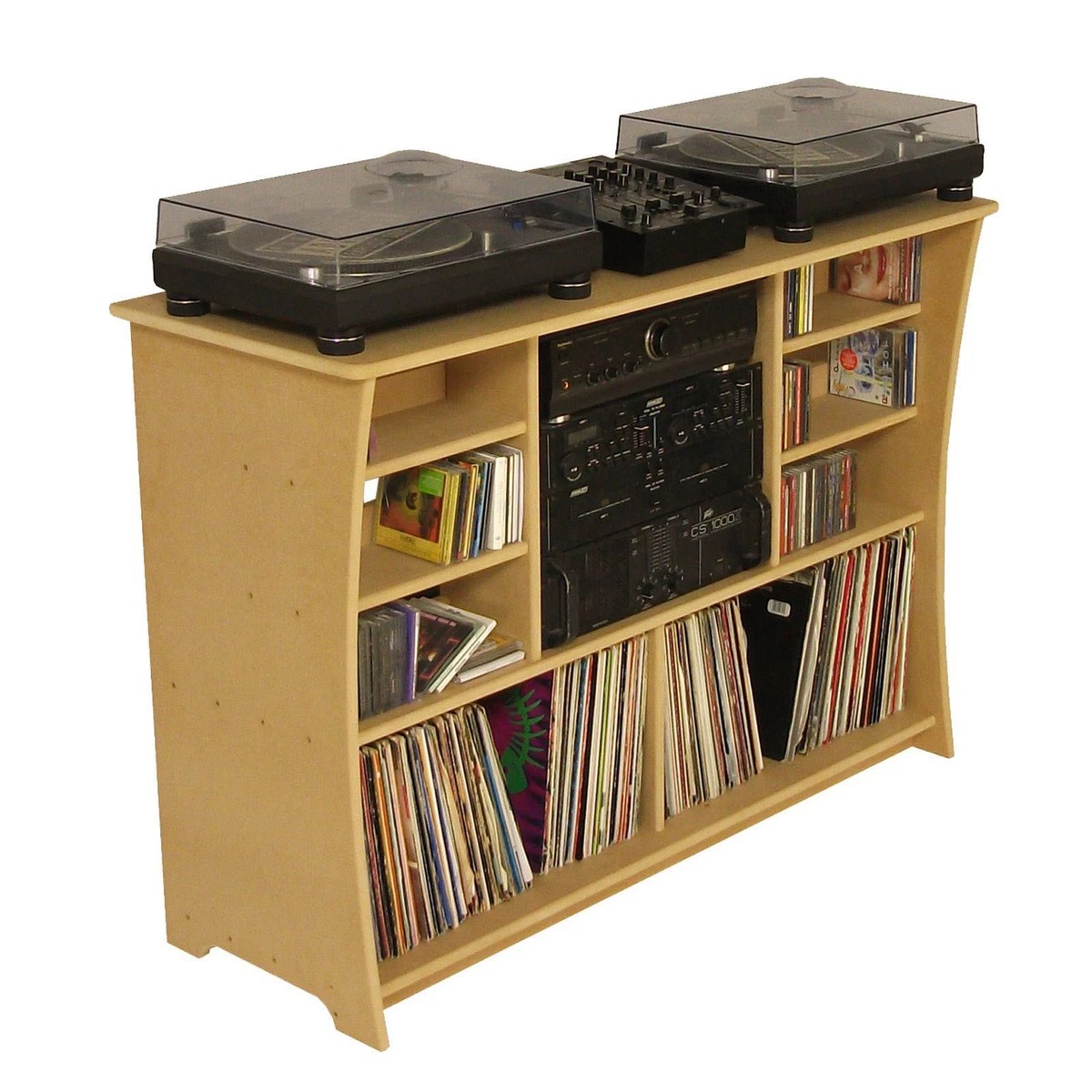 Media cabinet with record storage deals