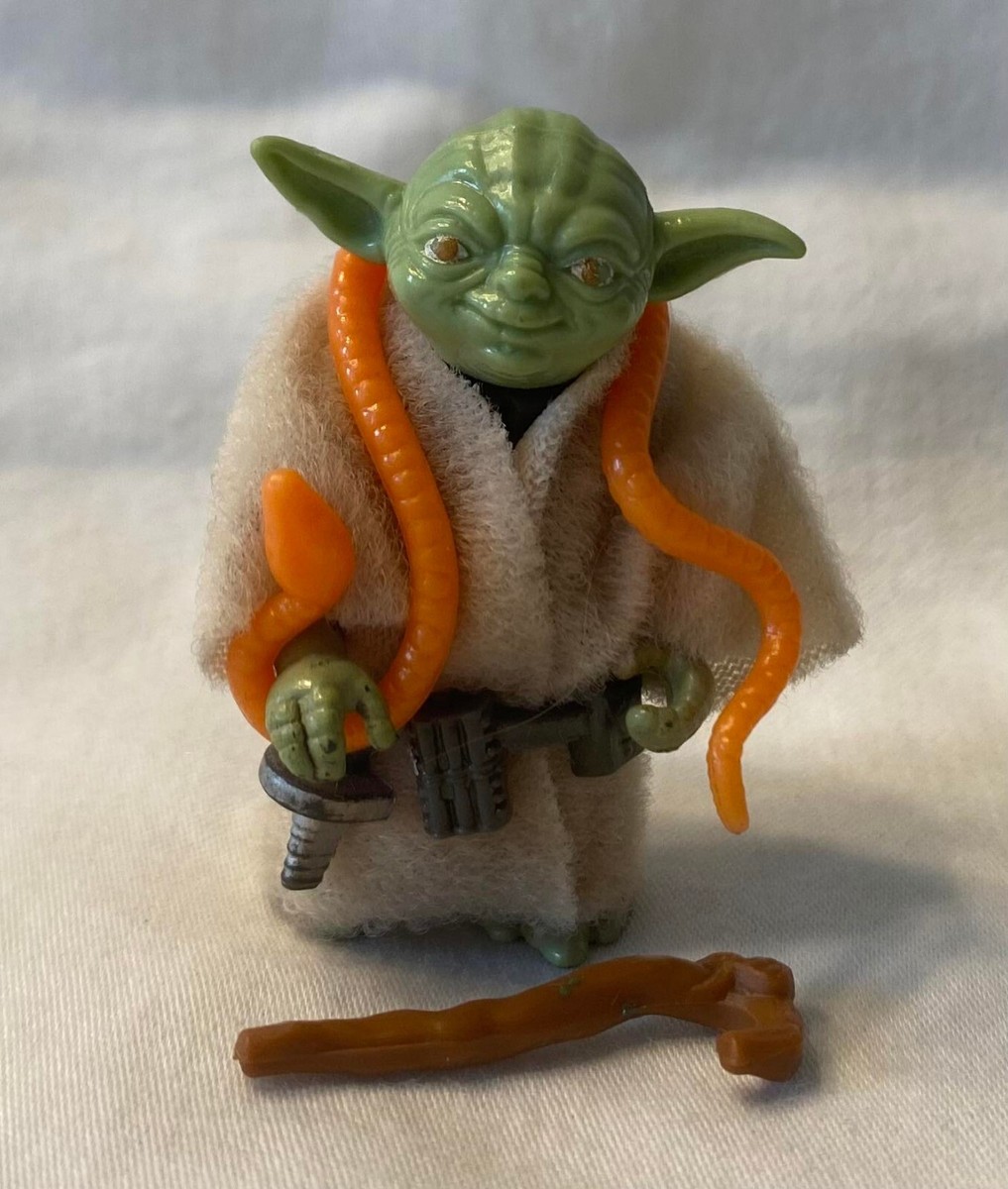 Vintage Kenner Star Wars Yoda w/ Orange Snake Action Figure | eBay