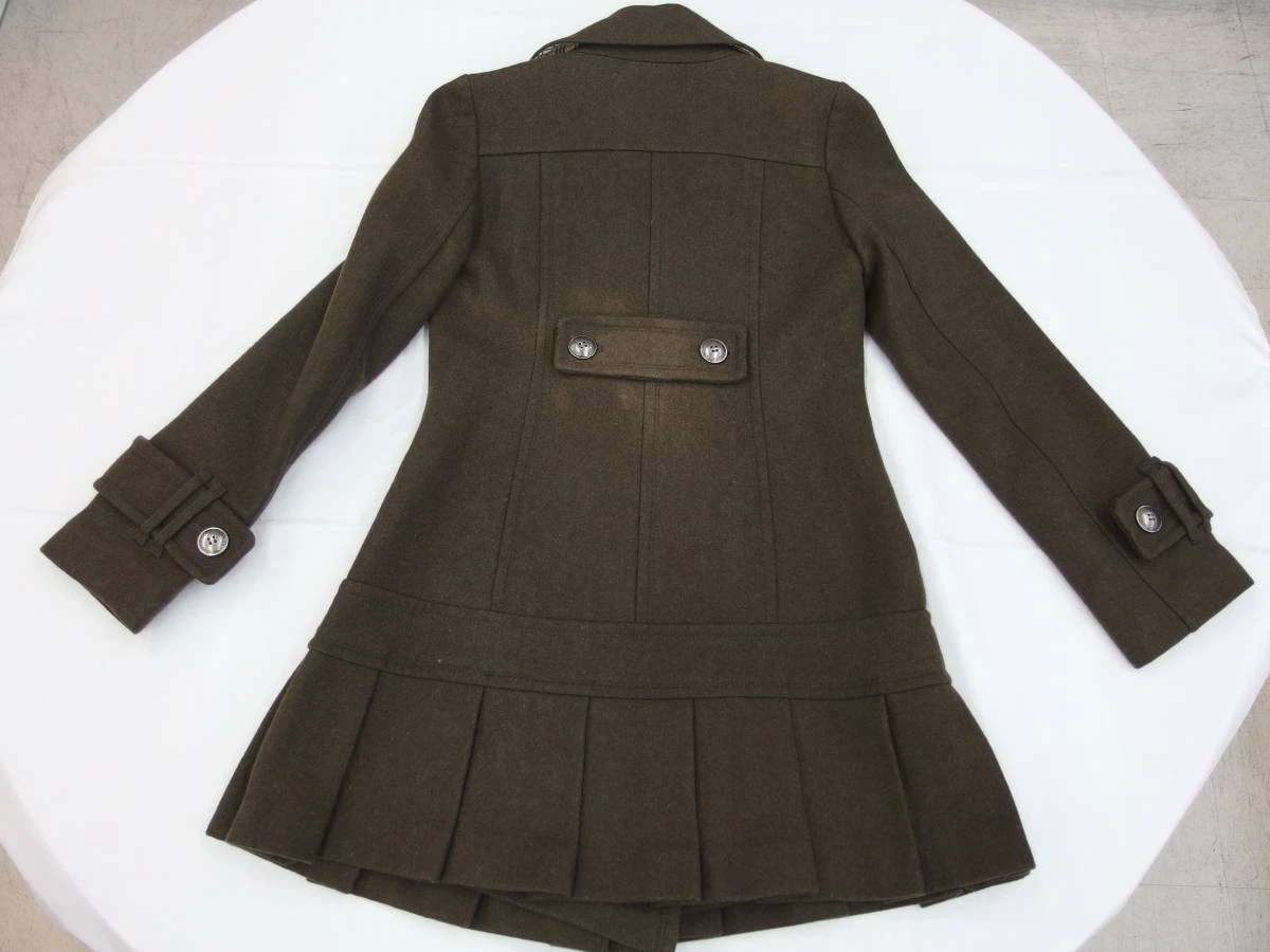 Pleated wool clearance coat