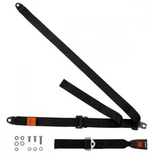 Rear Static Seat Belt For Datsun Sunny Coupe 1978-1982 Black