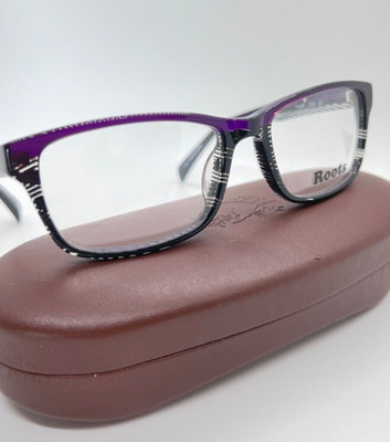 ROOTS Canada RT 670 PURP CEN Handcrafted Eyeglasses Frame 52-17-135 mm PURPLE