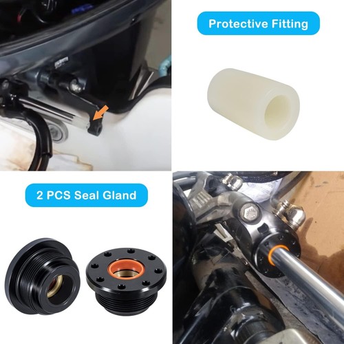 Kit de sellado de cilindro de dirección hidráulica de montaje frontal para Seastar con llave - Imagen 9 de 13