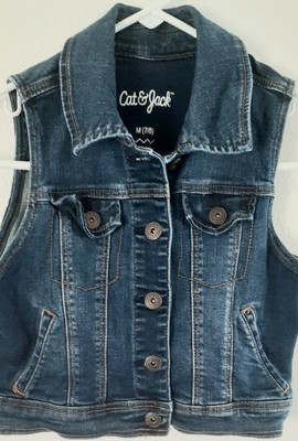 Cat \u0026 Jack Denim Vest Girls Sz 6 | eBay
