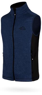 Strick-Fleeceweste Outdoor Weste mit Seitentaschen Arbeitsweste Winterweste