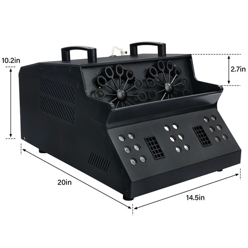 3000W DMX Smoke Fog Bubble Machine w/RGB LED Light Stage Bubble Blower DJ Fogger - Picture 8 of 12
