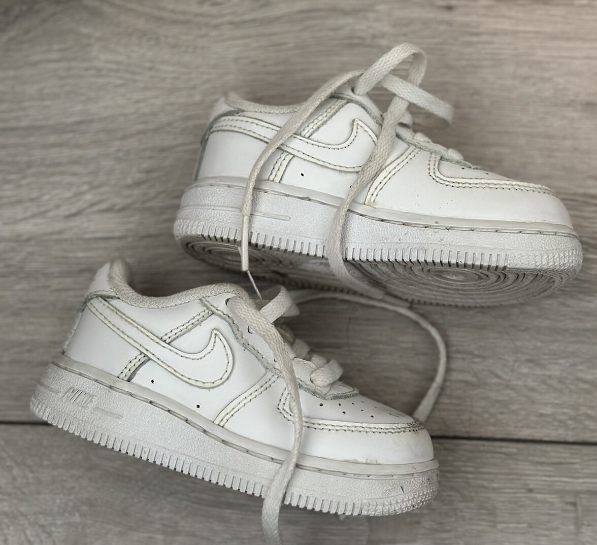 Nike White Air Force 1 AF1 Low Toddler / Pre School UK Size 5.5 | eBay UK