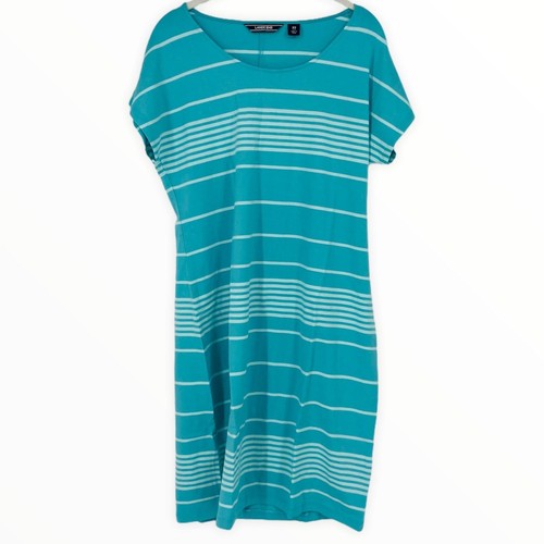 Lands End Cap Sleeve Stripe Scoop Neck 