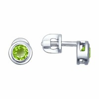 Ohrstecker Ohrringe Silberohrstecker Ohrschmuck Damenschmuck 925 Silber Peridot