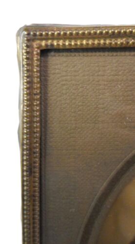 Antique VICTORIAN STAMPED BRASS FILIGREE PHOTO FRAME - LOVE BIRDS & SCROLLS 8" T - Picture 2 of 8