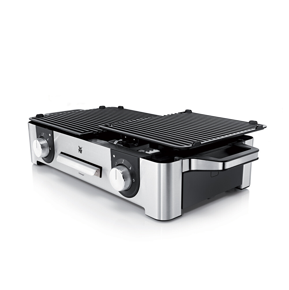 Gril électrique Lono inox pour barbecue sur balcon et repas conviviaux en terrasse