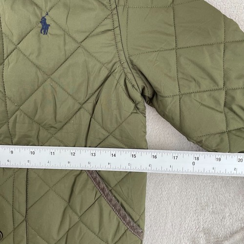 Ralph Lauren Polo Diamond Quilted Jacket Boys 6 Green Corduroy Trim Barn Chore - Picture 6 of 10