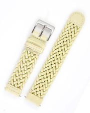 Ecclissi 18mm x 18mm Lime Green Leather Weave Strap original Buckle 23290 463249