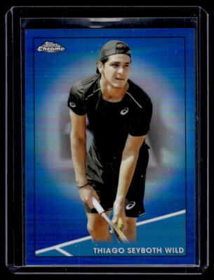 2021 Topps Chrome Tennis Blue Refractor /99 Thiago Seyboth Wild