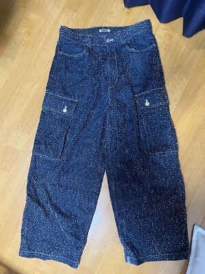 Randy Beams Baggy Cargo Denim Pants - Large Size, Slight Randy Beams Baggy Cargo Denim Pants - Large Size, Slight