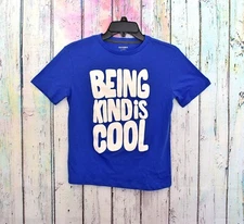 Youth Boys Old Navy Short-Sleeve Graphic T-Shirt L, XL Crayon Blue NEW