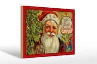 Holzschild Weihnachten Santa Claus Tannenbaum 30X20 Cm Deko Schild Wooden Sign