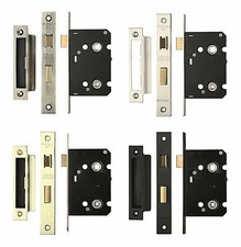 Zoo Hardware Mortice Bathroom Lock 64mm or 76mm Black,Satin Stainless Steel