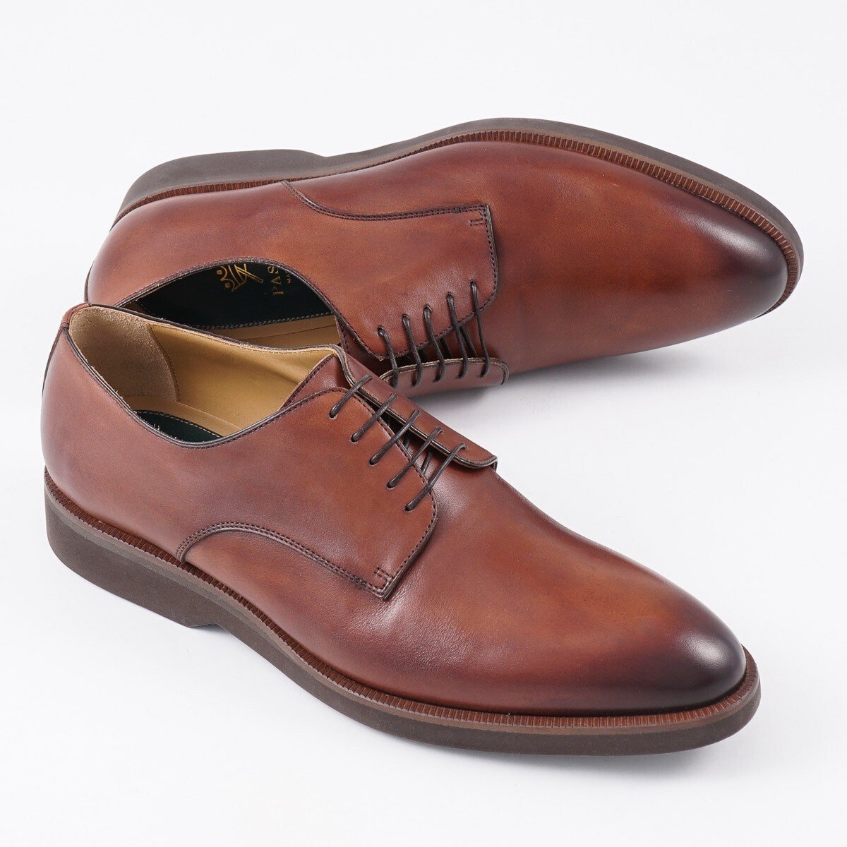 SAOLA Derby in pelle Pastori by di Bianco ""Claudius"" con suola leggera scarpe US 11 5