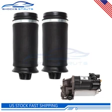 2PCS Rear Suspension Spring + 1Pc Compressor Pump For Mercedes X164 GL350 GL450