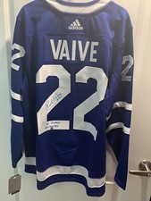 Rick Vaive Toronto Maple Leafs Signed Authentic Adidas Jersey w/ Inscription/COA