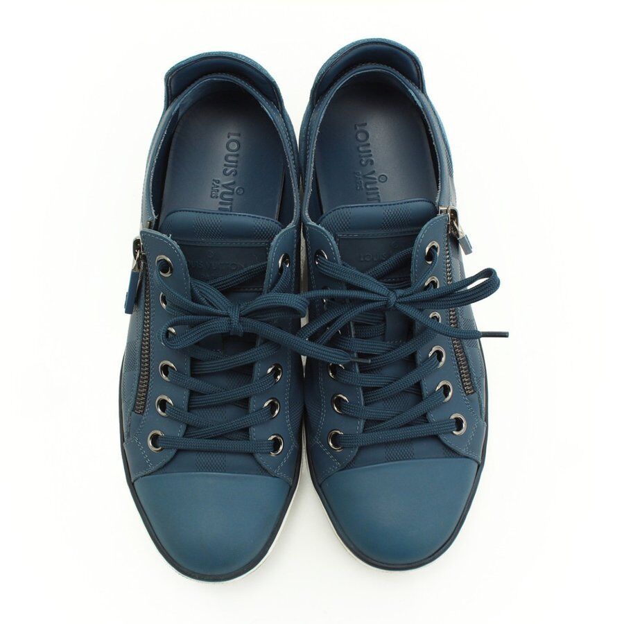 Louis Vuitton Men's Sneaker Zip Up Line Blue Damier Shoes