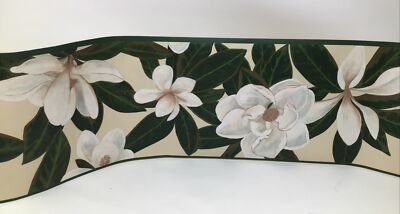 Vintage Flowering Dogwood Blossom Vinyl Border Village FSC Wall Coverings 5 Yds