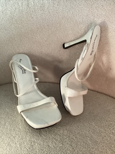 Y2k Somethin' Else by Skechers Vintage Y2k Platform Sandals Heels White Sz  10 | eBay