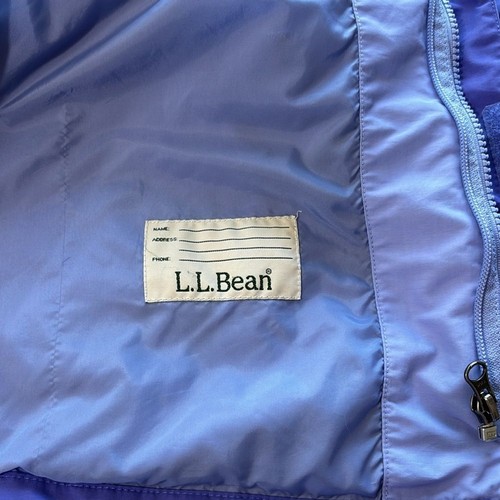 L.L.BEAN Full Zip Up Insulated Purple Hooded Ski Jacket Kid Size L 14-16 - Picture 8 of 16