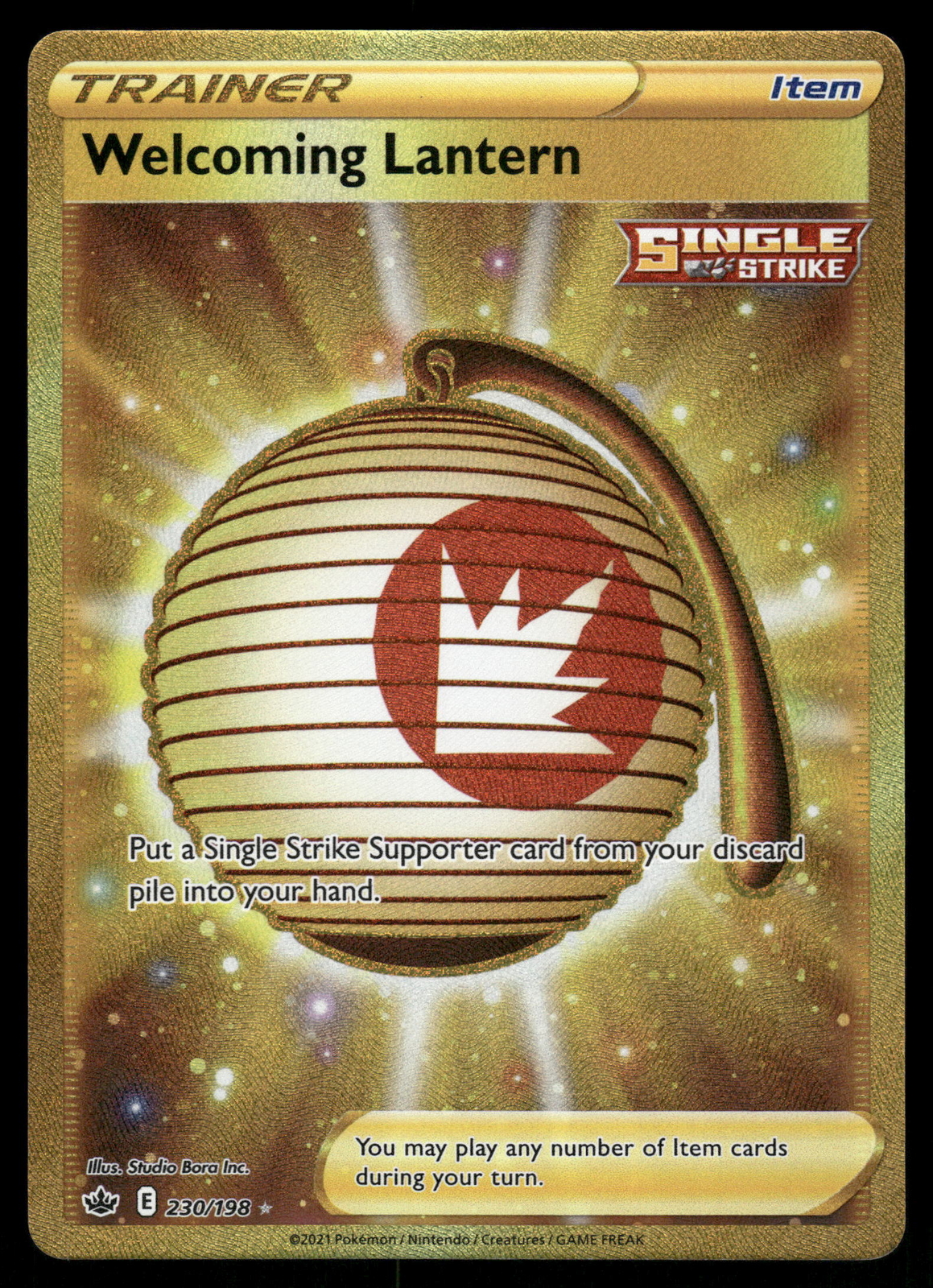 Welcoming Lantern (Secret) NM 230/198 SWSH06: Chilling Reign Pokemon Card