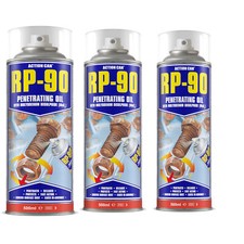 Pack Of 3 Action Can RP-90 Rapid Penetrating Oil Rusty Lubricates Cleans 500ml