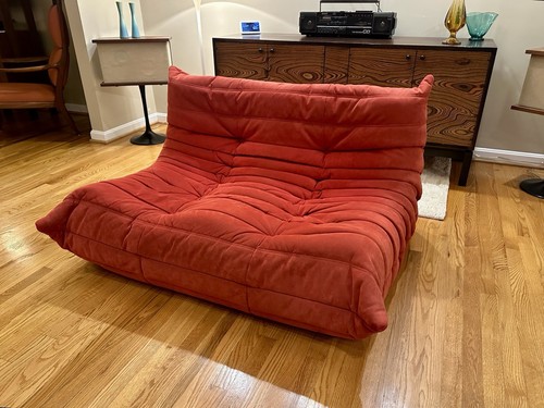 Authentic Ligne Roset Togo Two Seat Sofa Red