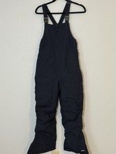 Lands  End Kids Snow Bibs Size 12 Navy Insulated Grow-A-Long Ski Snow Pants