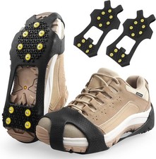 Ice Cleats Snow Traction Cleats Crampon for Walking on Snow and Ice Non-Slip ...