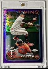 2024 Topps Chrome Logofractor Edition - Carlos Correa #156 Purple Refractor /250