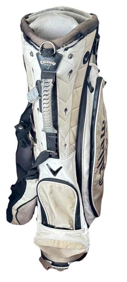 🔥 Carro de golf Callaway Warbird bolsa de transporte - 7 vías 6 cremalleras - blanco/gris/ Foto 3 de 4