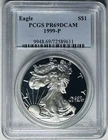 1999-P American PROOF Silver Eagle Dollar PR69DCAM PCGS  1 oz .999 Silver Coin